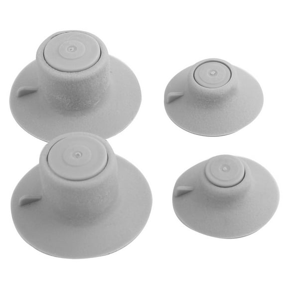 Rubber Cooling Feet Holder Heat Reduction Pad Gray 4 Pcs for Notebook Laptop
