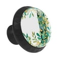 thumbnail image 2 of 12 Pack Round Glass Drawer Knobs For Kitchen Cabinet With Screws, Watercolor Letter J with Leaves Pattern Crystal Diamond Shaped Cupboard Knobs For Kitchen Office Bathroom, 2 of 6