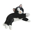 thumbnail image 2 of Juguete de peluche de gato realista, adorable gatito de dibujos animados, cómodo muñeco de gato para Negro, 2 of 9