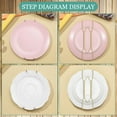 thumbnail image 4 of 12 Pieces Plate Hangers for Wall Stainless Steel Wire Invisible Heavy Duty Plate Hangers Display Holders with 12 Pieces Hooks for Wall Decorative(4-5 Inch,Gold) Gold 4-5 Inch, 4 of 6