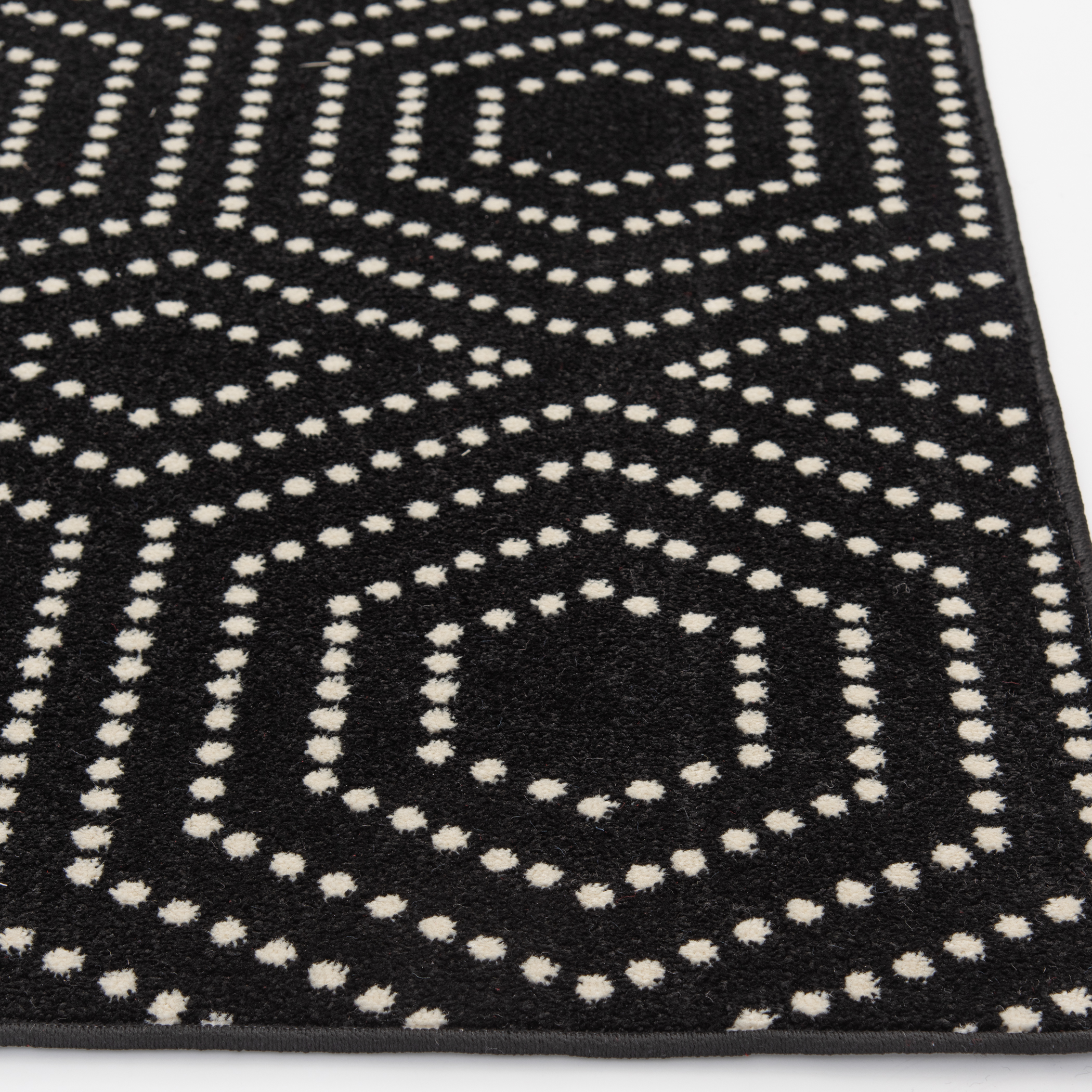 Loomaknoti Terrace Tropic 084 Valeria 9'10" x 12'10" Geometric Indoor/Outdoor Area Rug , Black/White