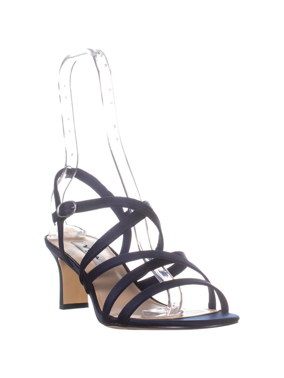 Nina - Womens Nina Genaya Strappy Heeled Dress Sandals, New Navy, 10 W US - Walmart.com 