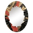 thumbnail image 2 of Designart "Equine Bands" Modern Round Wall Mirror - Abstract Oval Printed Decorative Oversized Mirror - Multiple Color Options, 2 of 4