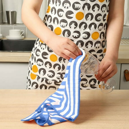 

Avtoify Kitchen Supplies Kitchen Small Gadgets Stylish And Hardwearing Towel Striped Absorbent Kitchen Wipes Table Wipe Towel Strong Absorbency With Strong Wrapped Hem