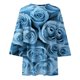 thumbnail image 5 of Camiseta holgada estampada a la moda para mujer, blusa de manga 3/4 de longitud media, Tops informales con cuello redondo Pompotops FGAJ3716, 5 of 6