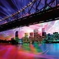 thumbnail image 2 of Marcus 20x20 White Modern Wood Framed Museum Art Print Titled - Colorful Bridge, 2 of 4