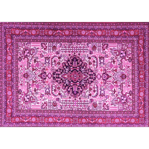 Ahgly Company Indoor Rectangle Persian Pink Traditional Area Rugs, 5' x 7'