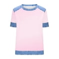 thumbnail image 3 of Camisetas de Manga Corta para las Mujeres Camisetas de Cuello Redondo de Color Sólido Camisetas de Manga Corta para las Mujeres, 3 of 5