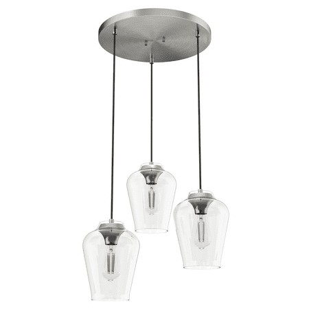 

Hunter Vidria Brushed Nickel 3 Light Cluster Ceiling Light Fixture