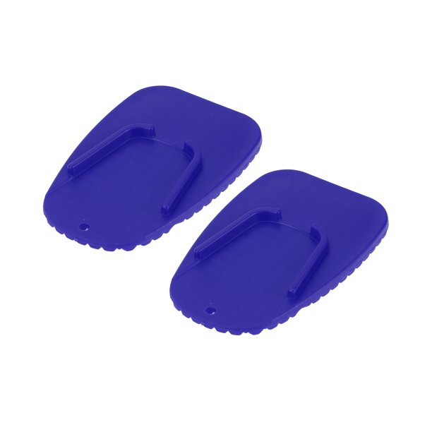 Almohadilla de caballete de motocicleta universal Unique Bargains para pavimento caliente, suelo blando y estacionamiento al aire libre 3.54"x2.36" Placa de soporte para motocicleta Azul 2 Pcs
