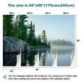 thumbnail image 3 of Peel and Stick Wallpaper Waterproof Morning Reflections Foggy Wilderness Lake Wall Mural Decor Self Adhesive and Removable 69in x 98in, 3 of 8