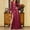 Red, variant on Womens Sequin Prom Dresses Deep V Neck Glitter Long Sleeve Evening Party Gowns with Slit Fashion Elegant Long Maxi Dress with Belt Gold L