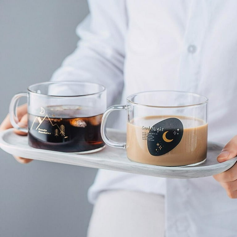 EZOWare 11oz Double Wall Coffee Mug Set, Clear Glass Thermal
