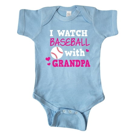 

Inktastic I Watch Baseball with My Grandpa Gift Baby Boy or Baby Girl Bodysuit