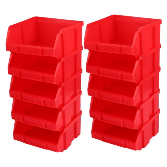 Storage Bins Garage Tool Stackable Organizer Containers Plastic Box Rack Stacking Small Parts Hanging Pegboard Workshop