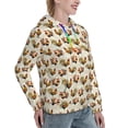 thumbnail image 6 of Sikiie Colorful Roosters Women's Casual Hoodies Long Sleeve Lightweight Pullover Tops Loose Sweatshirt-Large, 6 of 7