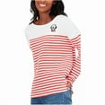 thumbnail image 4 of Joules Women’s Marina Embroidered Striped Long Sleeve Jersey Top, Red Dog, 22, 4 of 5