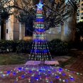 thumbnail image 2 of CNKOO Christmas Decor LEDs Christmas Waterfall Star String Lights for Garden Yard (EU-Colored light), 2 of 10