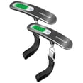 thumbnail image 1 of Fosmon Digital Luggage Scale (2 Pack) Digitial LCD Display Backlight Baggage Scale with 110lbs Capacity, Portable Stainless Steel Hanging Luggage Weight Scale with Tare Function for Travelers - Silver, 1 of 7