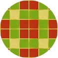 thumbnail image 1 of Ahgly Tapis Rond Lavable en Machine Intérieur Transitionnel Vert Pistache, 8 Pieds Rond, 1 of 7