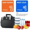 thumbnail image 2 of 15L Cooler Bag, Insulated Soft Cooler Box, Foldable Picnic Bag, Large Capacity, Waterproof, Cooler Bag for Meals, Lunch, Office, School, Picnic, Beach, Travel (Black), 2 of 5