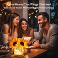 thumbnail image 6 of Sunflower Flower Lamp Gifts for Women, 3 Color Dimming Night Light for Womens Mom Her Daughter Christmas Anniversary Birthday Gifts, Bedroom Coffee Shop Decor Rechargeable Cordless Touch Lamp, 6 of 15