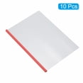 thumbnail image 3 of Fundas de informe transparentes Uxcell con barra deslizante, capacidad de 75 hojas de 10 mm, rojas, paquete de 10, 3 of 6