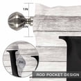 thumbnail image 2 of Home Window Valance for Kitchen, Spring Country Farm Green Boxwood Flowers Wreath Grey Wood Grain Rod Pocket Short Curtain for Small Windows, Light Filtering Decorative Valance, 54 x 18 Inch, 2 of 9