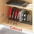 thumbnail image 6 of Pots and Pans Organizer under Cabinet with Pan Holder: Expandable 11.8"-22.8" Kitchen Cabinet Organizer Rack, 12 Adjustable Dividers Storage for Cookie Sheets, Cutting Boards & Heavy Cookware, 6 of 9
