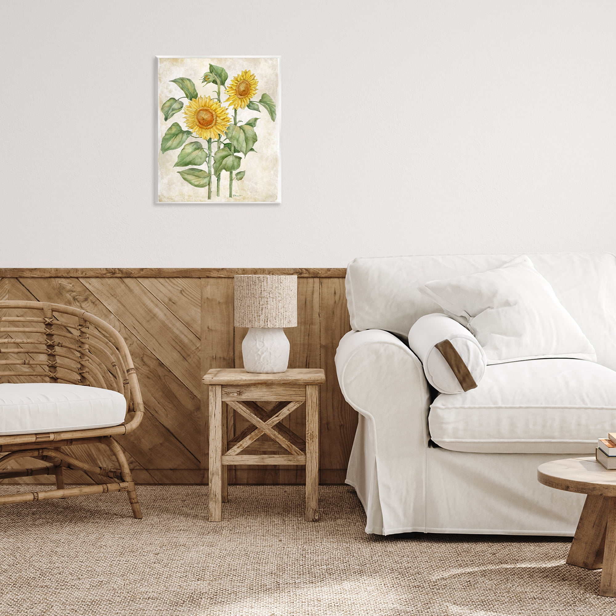 Stupell Industries Floral Journal Vintage Sunflower Wall Plaque Art, design by Paul Brent