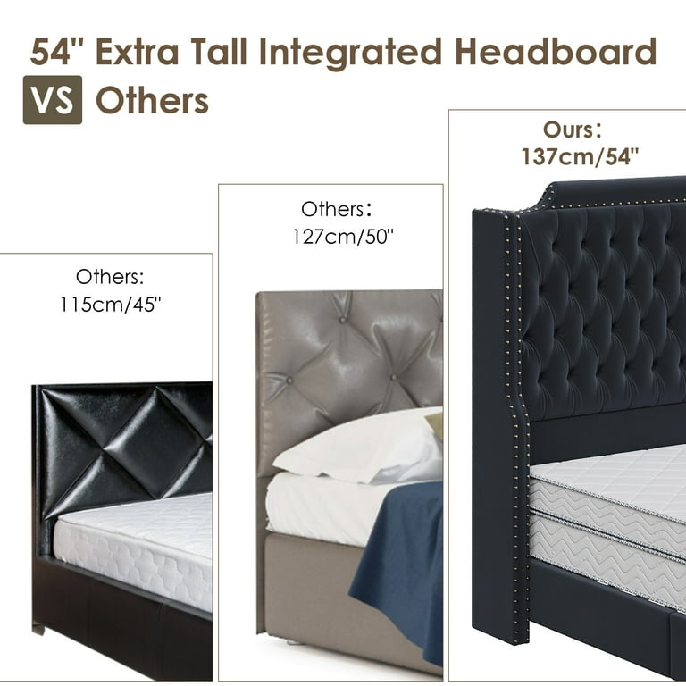 Extra tall 2024 tufted headboard