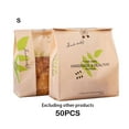 thumbnail image 3 of Injueey 50 pack/lote bolsa para tostadas en rodajas borde prensado en caliente hecho a mano y bolsa autosellante de ventana transparente Organizadores de utensilios de cocina Hojas verdes trompeta, 3 of 6