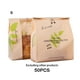 thumbnail image 4 of Advancent 50 pack/lote bolsa para tostadas en rodajas borde prensado en caliente hecho a mano y bolsa autosellante de ventana transparente Organizadores de utensilios de cocina Hojas verdes trompeta, 4 of 6