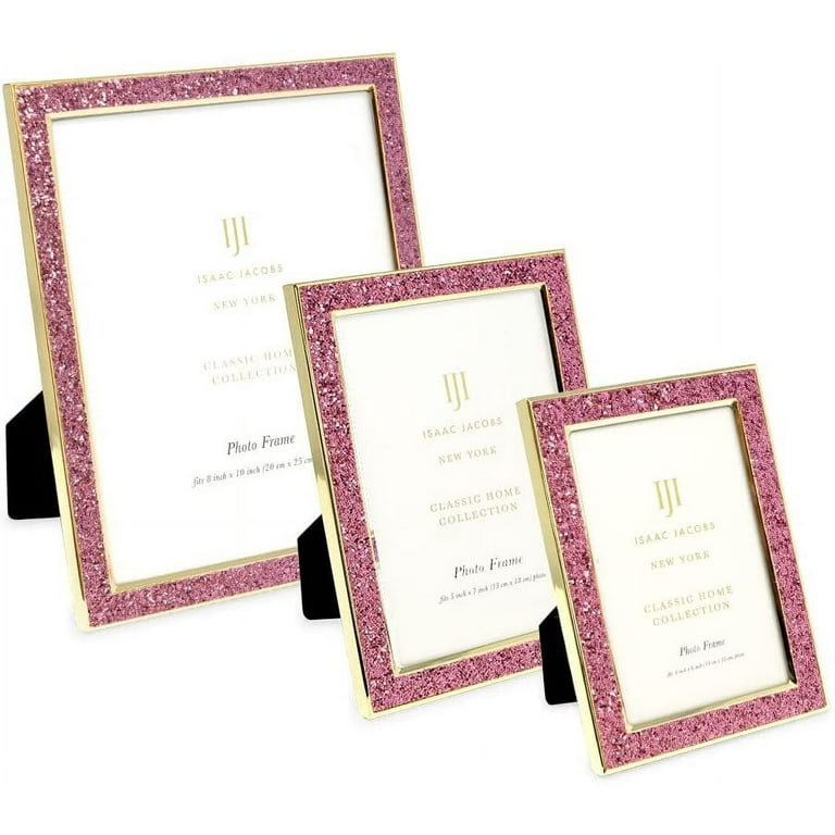 Special Moments Memories Collection Gold Glitter Square Photo Frames, 4x4  in.