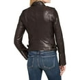 thumbnail image 2 of Celebrity Women's Lambskin Leather Jacket Motorcycle Slim Fit Biker W080, 2 of 3