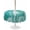Turquoise White, variant on Outdoor Tablecloth with Umbrella Hole for Patio/Picnic/Party/Camping, Summer Coastal Waterproof Table Cloth Round Cover Washable, Ocean Compass Starfish Shell Conch Blue Green (Dia 60")