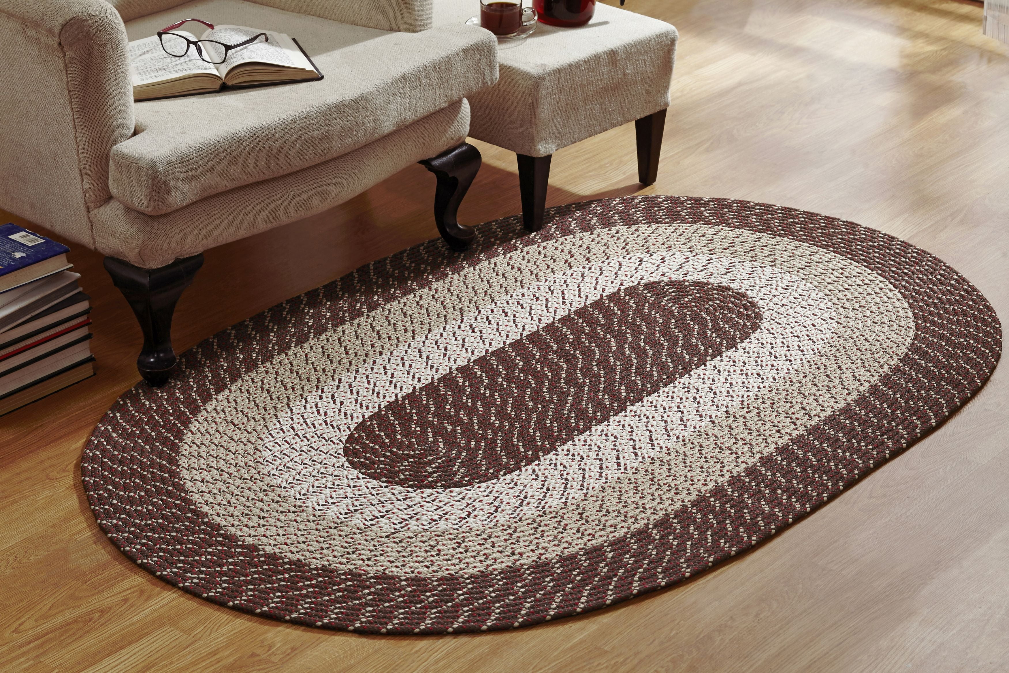 Better Trends Country Braided Rug 20" X 30" Brown Striped