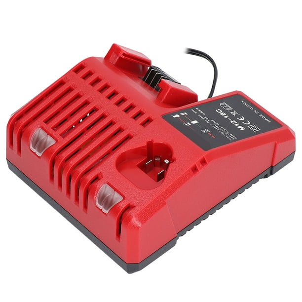 Cargador de batería de litio con mantenedor de voltaje de entrada de 100 a 240 V para enchufe Milwaukee M12 M14 M18US