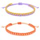 thumbnail image 1 of Pulsera de cuerda tejida a mano de dos colores, amuleto, accesorios de joyería para mujeres y adolescentes, buena suerte, 2 uds., 1 of 5