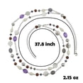 thumbnail image 7 of Bocar Long Statement 2-Strand Bead Boho Necklace with Chain for Women,37.8inch, Coral （NK-10084-purple）, 7 of 7