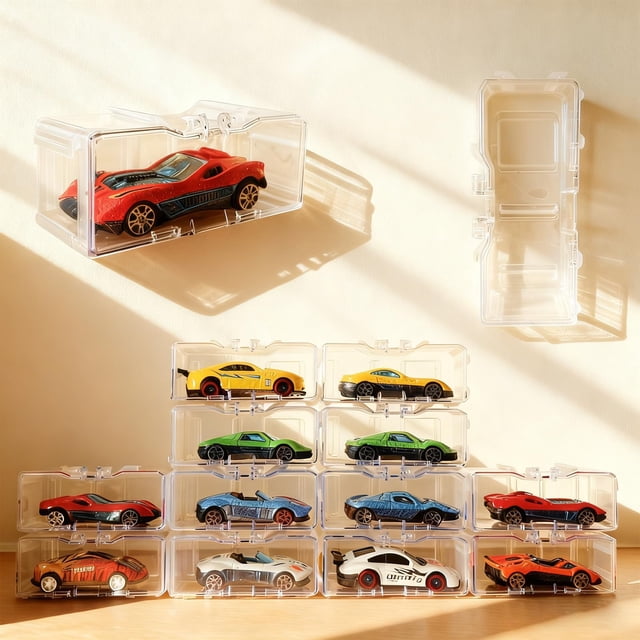 Enklogic Estuche de exhibición para autos de juguete a escala 1/64, 40 piezas