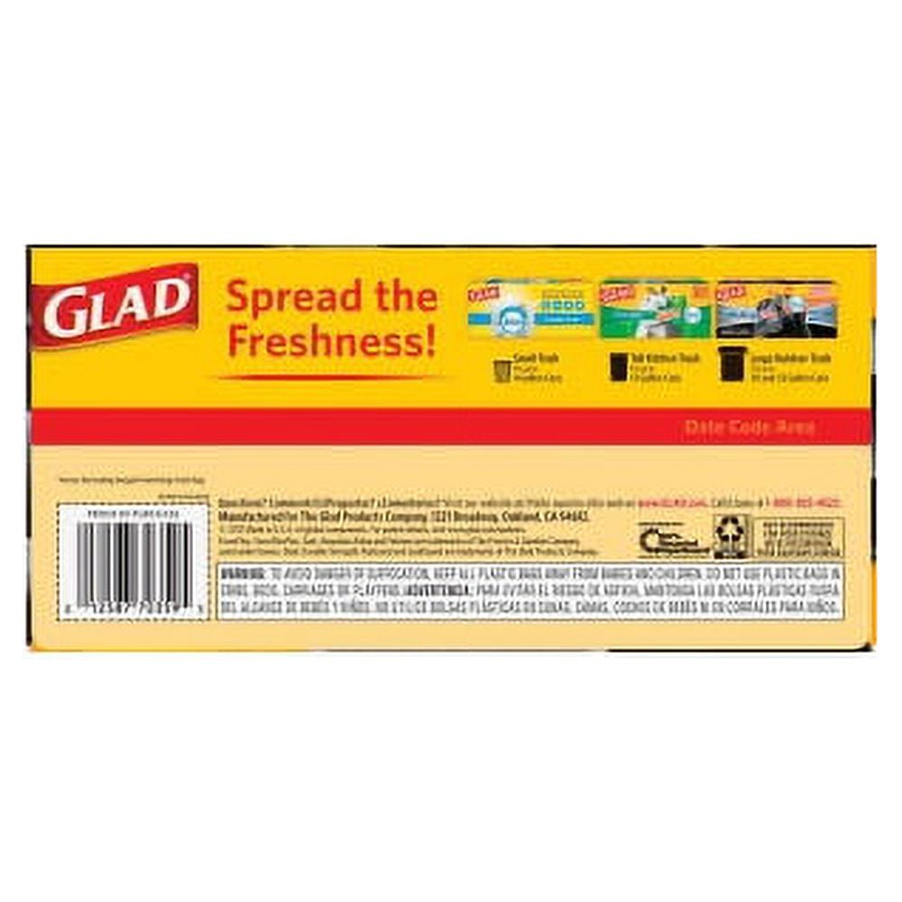 Glad Dual Defense Drawstring Large Trash Bags Large Size - 30 gal - Black - 3900/Bundle - 25 Per Box - Home, Office, Can