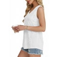 thumbnail image 2 of MOYIKO Tank Tops for Women Eyelet V Neck Trendy Sleeveless Tops Dressy Casual Flowy Summer Shirts Loose Fit, 2 of 7
