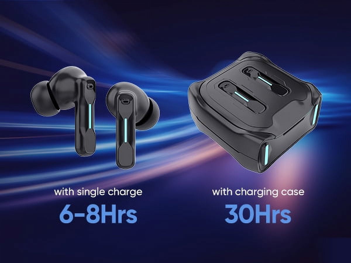 Middle Rabbit SW4 Wireless Gaming Earbuds for PC PS4 PS5 Switch Mobile - 2.4G Dongle & Bluetooth - 30ms Low Latency - Headphones with Built-in Microphone - 4 Mics PC Earbuds - PS4 PS5 Headset
