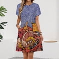 thumbnail image 2 of Phish Your Trip Is Short Sundress Short Sleeve Dress Summer Women Clothes Dress for Women Dresses, 2 of 7