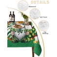 thumbnail image 2 of St Patrick's Day Table Cloth, Waterproof Tablecloth for Rectangle Tables, Green Shamrock Gnomes Love Star Rainbow Spring Reusable Washable Fabric Table Cover for Restaurant Kitchen Dining 60"x120", 2 of 9