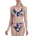 thumbnail image 2 of Picia Rose Flowers Women's High Waisted Bikini Scoop Neck Swimsuit Two Pieces Bathing Suit-X-Large, 2 of 8