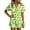 d-547Green324, variant on MEZZALL Pajama Sets For Women 2 Piece Comfortable Halloween Home Sleep Lapel Collar Tie Front Ruffle Short Sleeve Tops Elastic Waist Ruffle Shorts Holiday Pjs