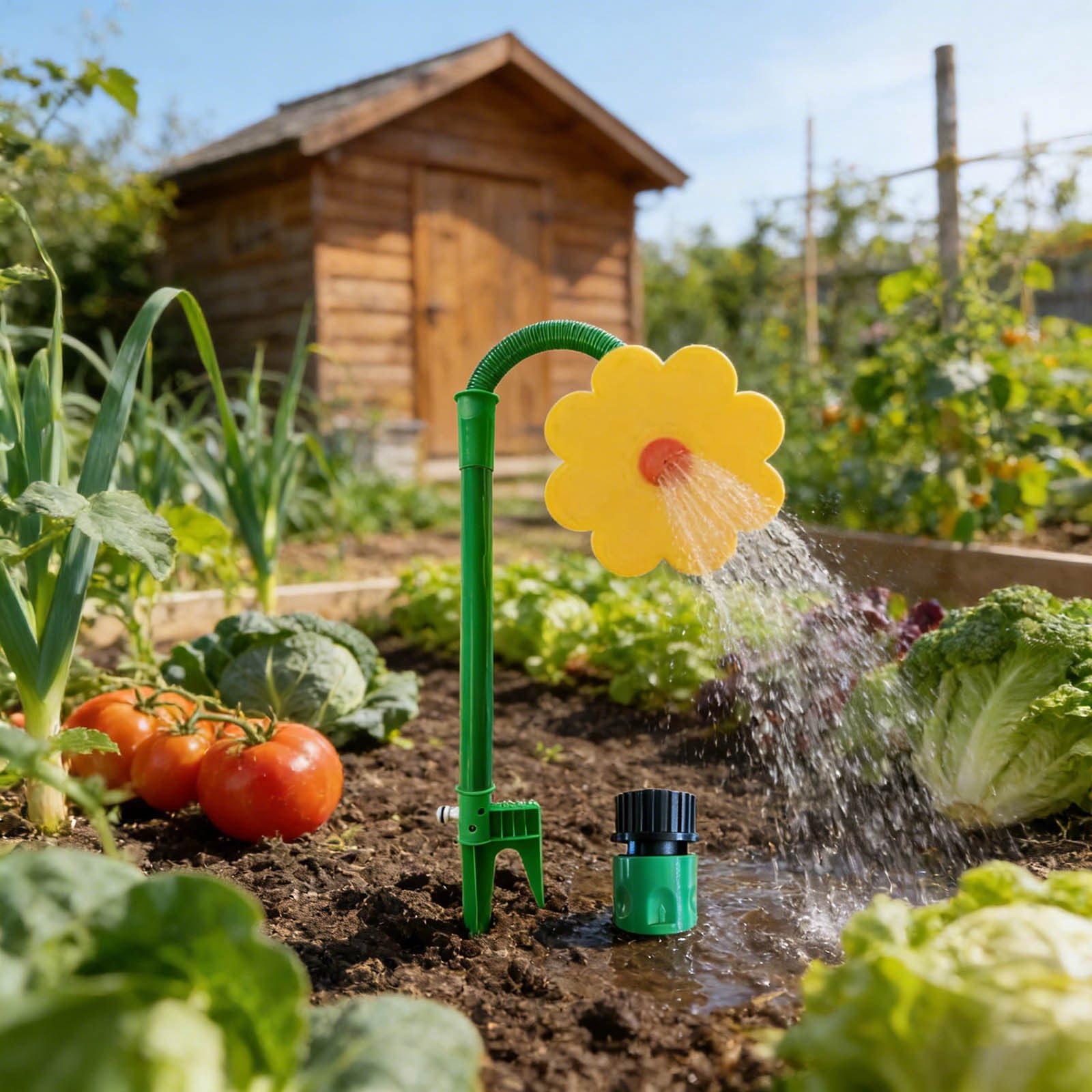 Irrigation Supplies Garden Sprinkler System with Rotating Water Feature and Dancing Spray for Outdoor Yard