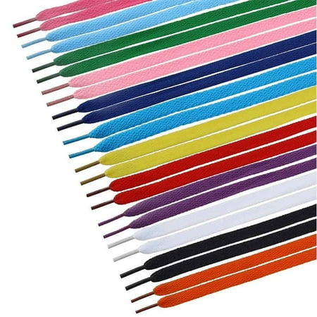 

20pcs Shoe Laces Strings Sports Shoes Boots Sneakers Skates Flat Shoelaces Colorful